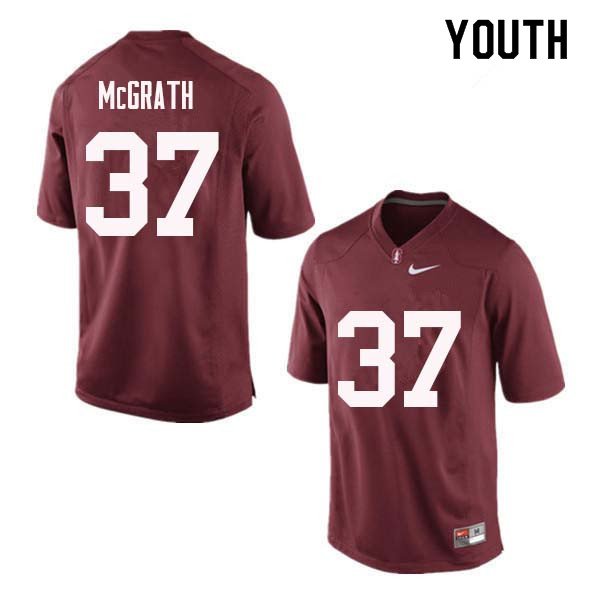 Youth Stanford Cardinal #37 Joe McGrath College Football Jerseys Sale-Red - Click Image to Close